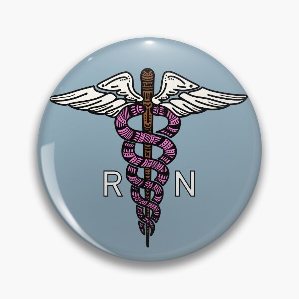 Item preview, RN - Pink - Staff of Caduceus designed and sold by Mostly Medical.