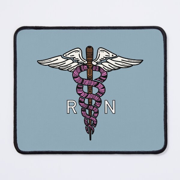 Item preview, RN - Pink - Staff of Caduceus designed and sold by Mostly Medical.