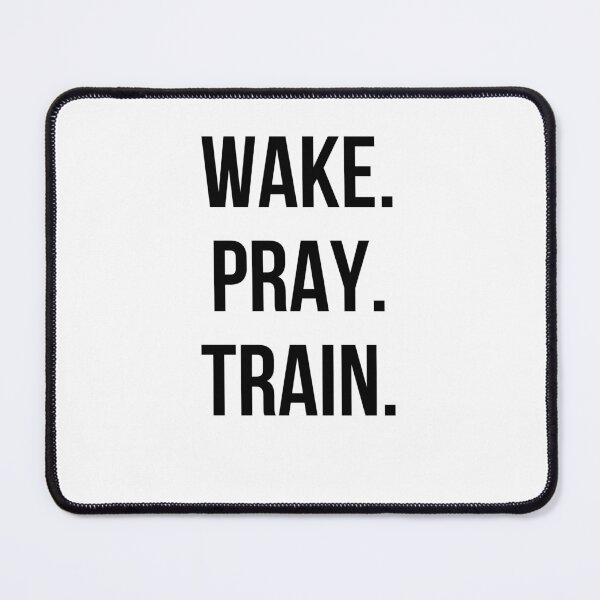 Item preview, Wake. Pray. Train. body building Christian Faith workout designed and sold by snowry.