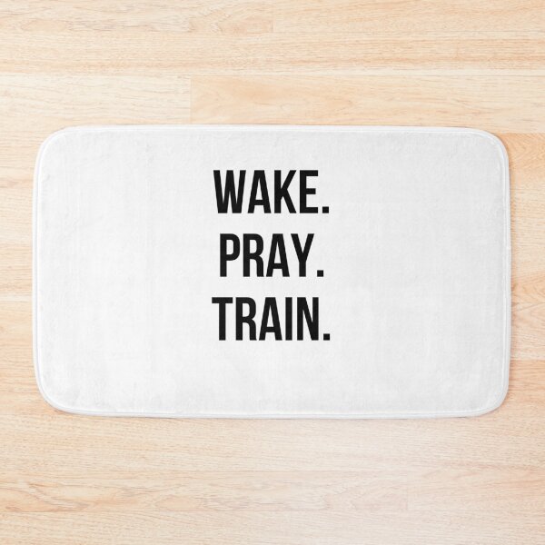 Item preview, Wake. Pray. Train. body building Christian Faith workout designed and sold by snowry.