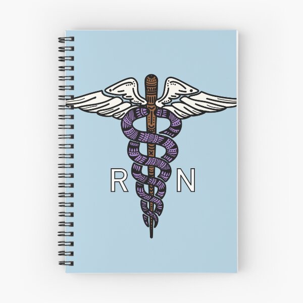 Item preview, RN - Purple - Staff of Caduceus designed and sold by Mostly Medical.