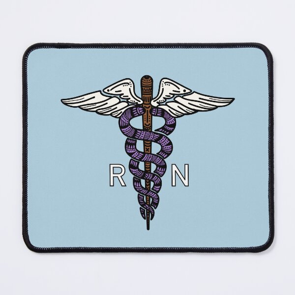 Item preview, RN - Purple - Staff of Caduceus designed and sold by Mostly Medical.