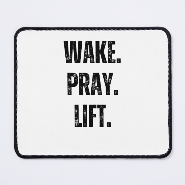 Item preview, Christian Wake. Pray. Lift. Weightlifting bodybuilder gym designed and sold by snowry.