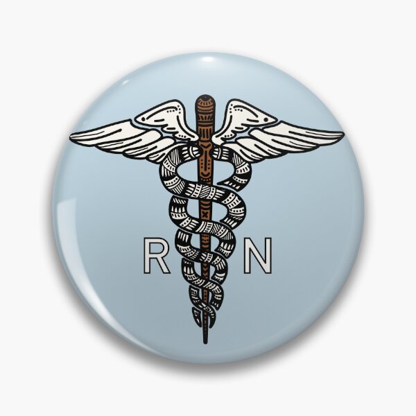 Item preview, RN - Simple White - Staff of Caduceus designed and sold by Mostly Medical.