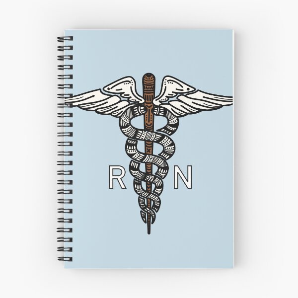 Item preview, RN - Simple White - Staff of Caduceus designed and sold by Mostly Medical.