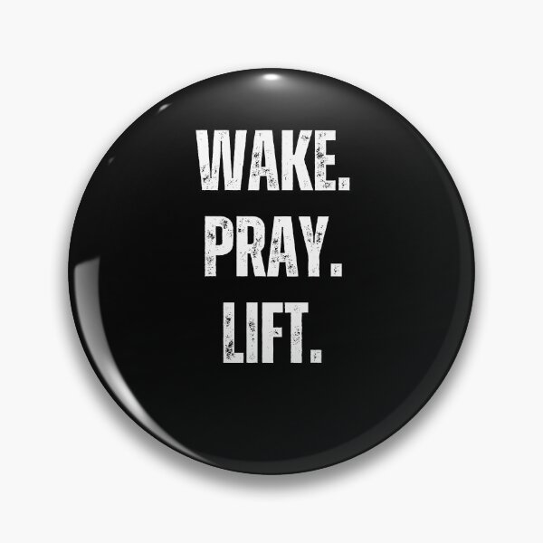 Item preview, Wake. Pray. Train. Christian Faith Weight Lifting workout designed and sold by snowry.