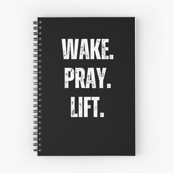Item preview, Wake. Pray. Train. Christian Faith Weight Lifting workout designed and sold by snowry.