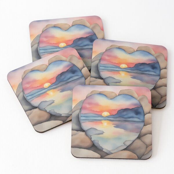 Item preview, Heart Sunrise Mirror designed and sold by CalmnessbyChoice.