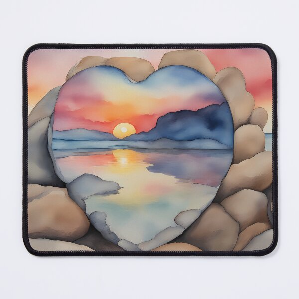 Item preview, Heart Sunrise Mirror designed and sold by CalmnessbyChoice.