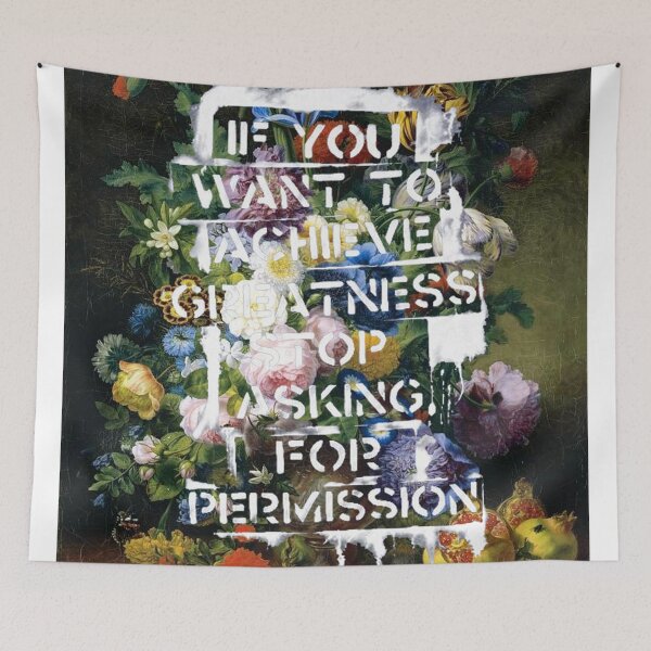 Item preview, Stop asking for permission floral print designed and sold by Richard-Hible.