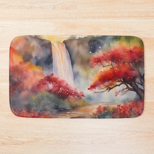 Item preview, Autumn Red Waterfall designed and sold by CalmnessbyChoice.