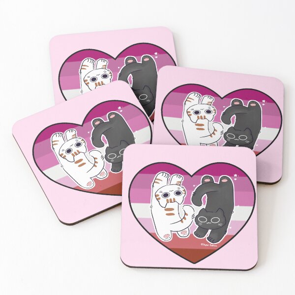 Item preview, Kittens with pride and lesbian flag designed and sold by LaSuperBabosa.