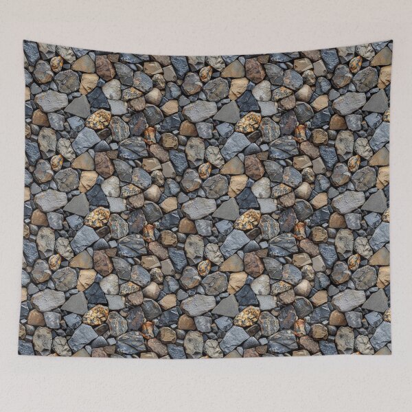Item preview, Rugged Natural Stone Wall with Earthy and Grey Tones designed and sold by NTGUILTY.