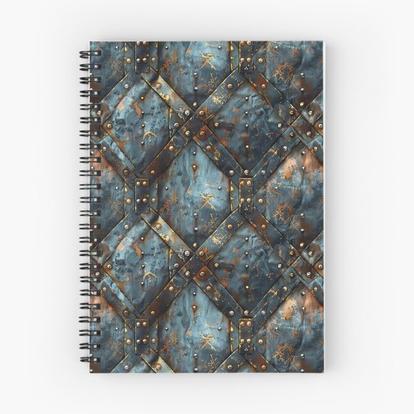 Item preview, Distressed Riveted Metal in Blue and Orange designed and sold by NTGUILTY.