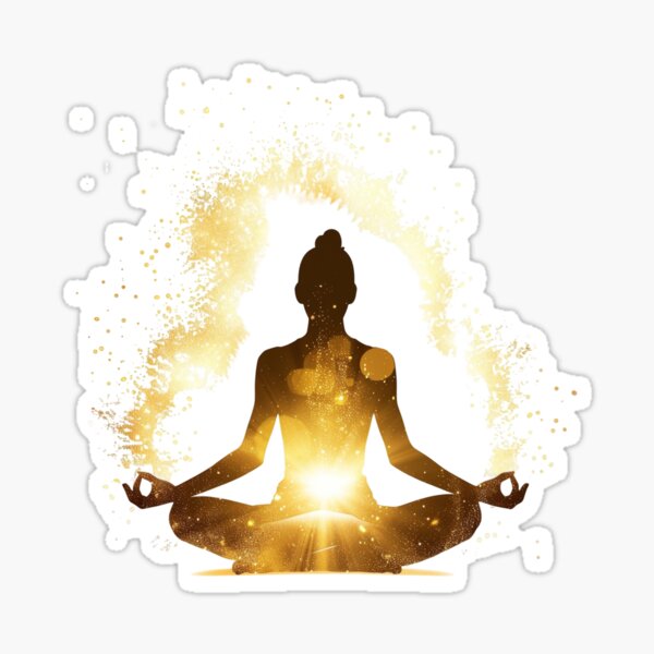 Item preview, Peaceful Meditation in White and Gold designed and sold by ArteMinds.