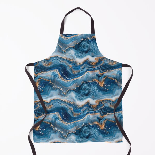 Item preview, Abstract Blue and Gold Marble with Waves designed and sold by NTGUILTY.