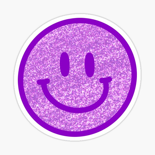 Aperçu de l'œuvre Smiley violet pailleté créée et vendue par angelwings0407.