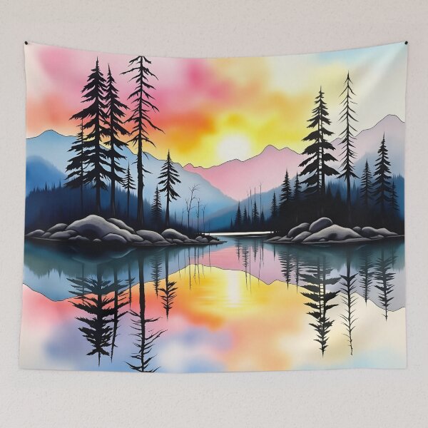 Item preview, Sunset Over the Mountains designed and sold by HattieAndHazel.