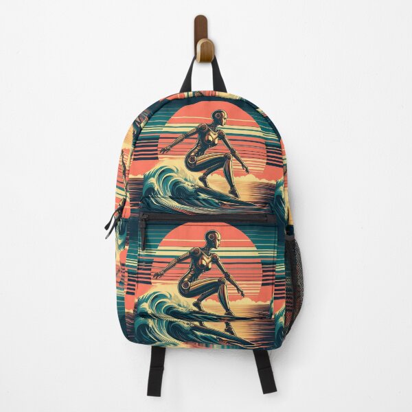 Item preview, Surfing Female Robot - Sunset Dreams designed and sold by Suborbital Sundries.