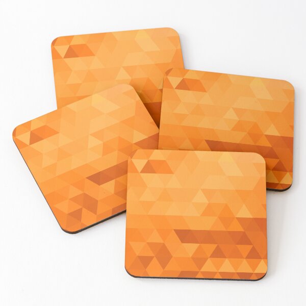 Item preview, Vibrant orange vector  geometric pattern – modern abstract triangle design designed and sold by OlhaBondarenko.