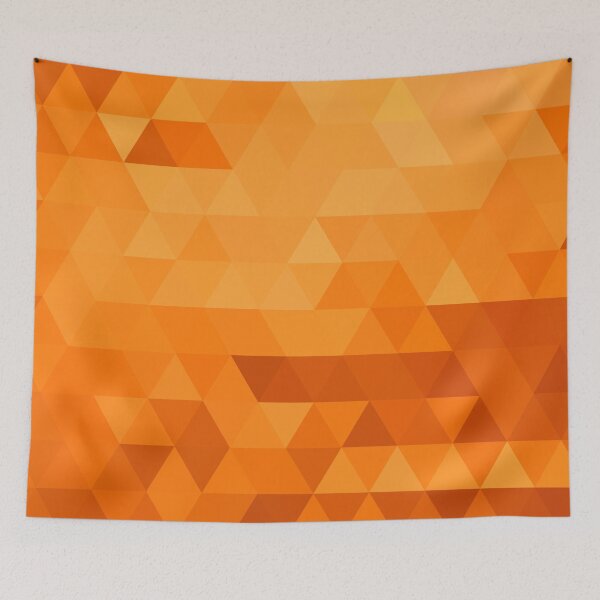 Item preview, Vibrant orange vector  geometric pattern – modern abstract triangle design designed and sold by OlhaBondarenko.