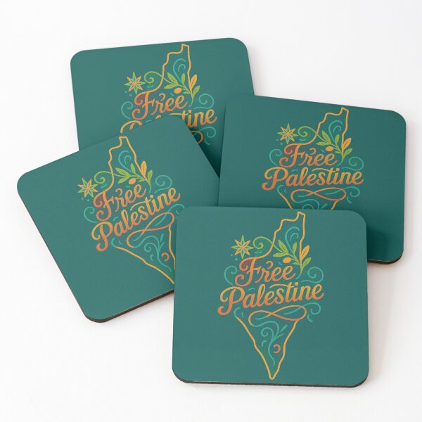 Item preview, Free Palestine Map Design with Floral Accents – Elegant Palestinian Solidarity designed and sold by GirlyPopped.