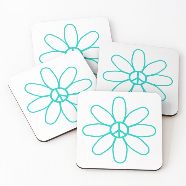 Aperçu de l'œuvre Fleur turquoise symbole de paix créée et vendue par Sartoris Art.