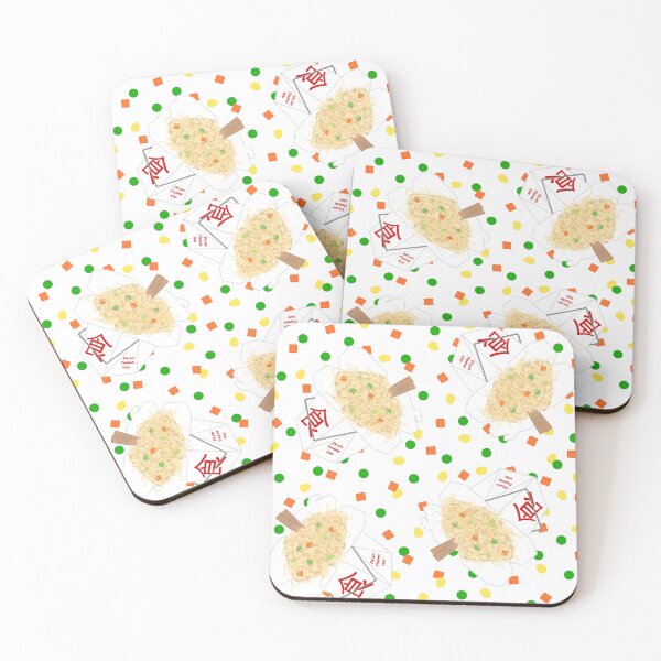 Item preview, Chinese Food Takeout LoMein Noodles Carrots Peas Vegetables Chopsticks On White designed and sold by MBeesShop.