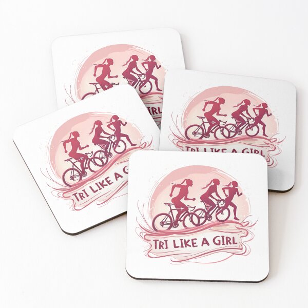 Item preview, Tri Like a Girl – Empowered Triathlete Sticker for Women designed and sold by Triathlongram.