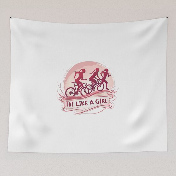 Item preview, Tri Like a Girl – Empowered Triathlete Sticker for Women designed and sold by Triathlongram.