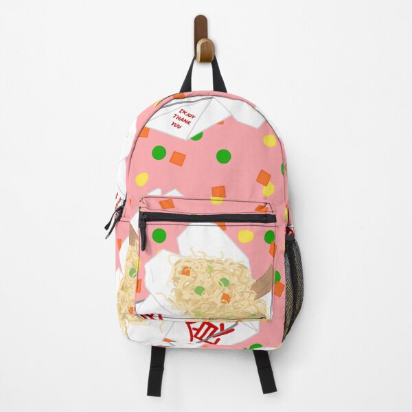 Item preview, Chinese Food Takeout LoMein Noodles Carrots Peas Vegetables Chopsticks On Pink designed and sold by MBeesShop.