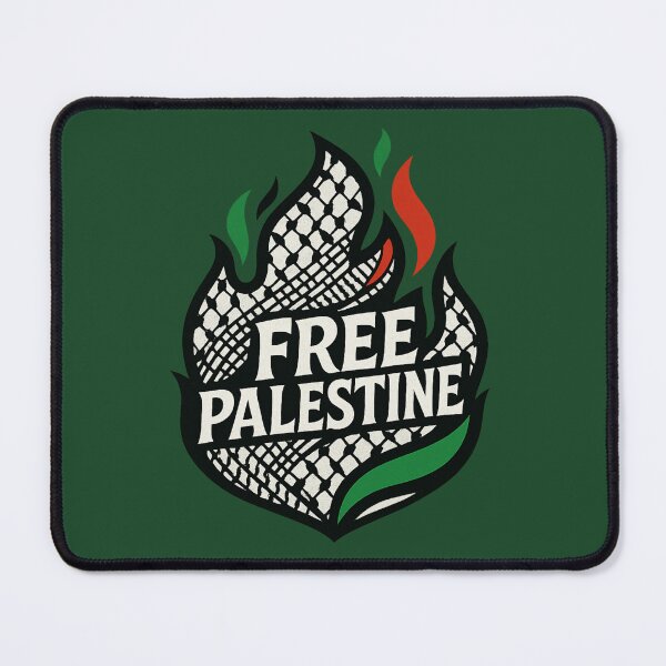 Item preview, Free Palestine Flame with Keffiyeh Pattern – Powerful Palestinian Solidarity designed and sold by GirlyPopped.