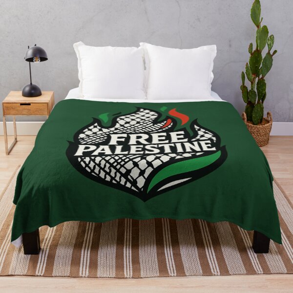 Item preview, Free Palestine Flame with Keffiyeh Pattern – Powerful Palestinian Solidarity designed and sold by GirlyPopped.