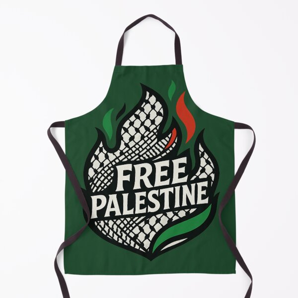 Item preview, Free Palestine Flame with Keffiyeh Pattern – Powerful Palestinian Solidarity designed and sold by GirlyPopped.