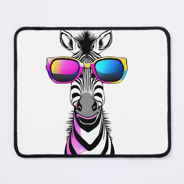 Item preview, Rainbow Shades Zebra - Cool and Funky Animal Art designed and sold by SnazzySafari.