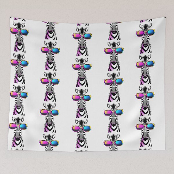 Item preview, Rainbow Shades Zebra - Cool and Funky Animal Art designed and sold by SnazzySafari.