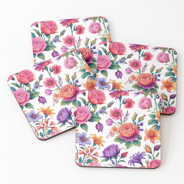 Item preview, Bedding patterns, colorful flowers designed and sold by echotek.