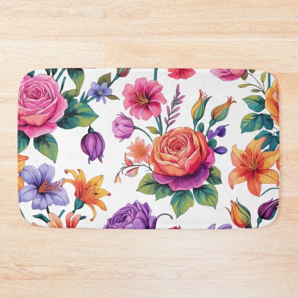 Item preview, Bedding patterns, colorful flowers designed and sold by echotek.