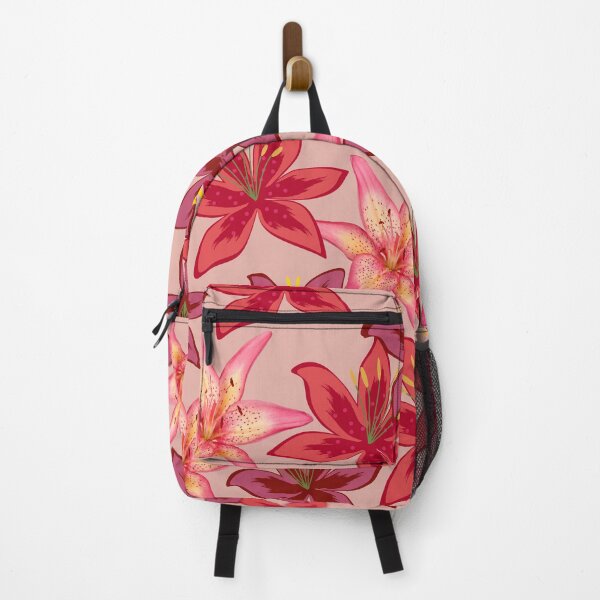 Item preview, Red and Pink Lily Flower Pattern designed and sold by tarzbol.
