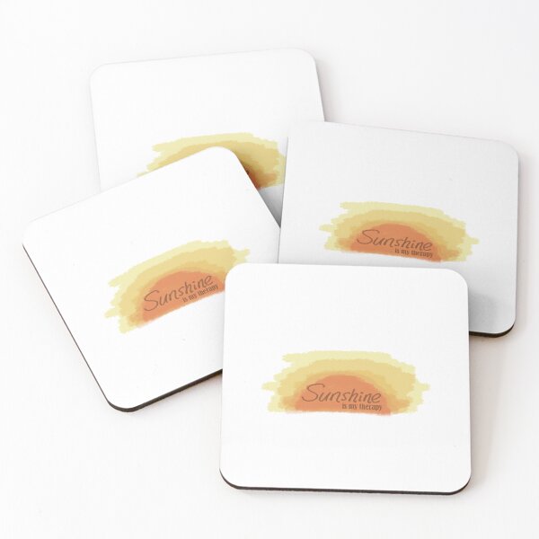 Item preview, Sunshine is my therapy Brushed Watercolor Painted Sun Sticker designed and sold by Porankowo.