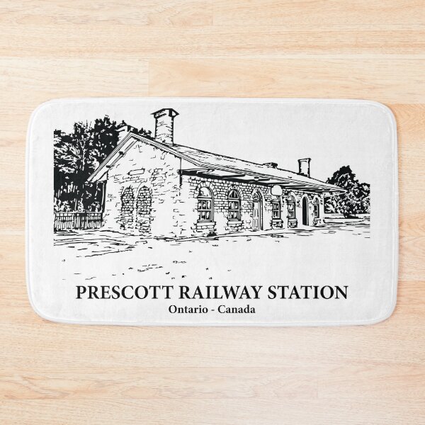 Item preview, Prescott Railway Station - Ontario Canada designed and sold by Lakeric Cityscapes.