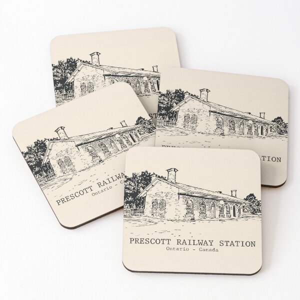 Item preview, Prescott Railway Station - Ontario Canada designed and sold by Lakeric Cityscapes.