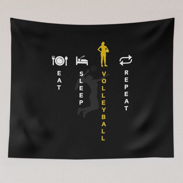 Item preview, Eat, Sleep, Volleyball, Repeat - Female standing tall - Girl Power version ! designed and sold by UmagineArts.