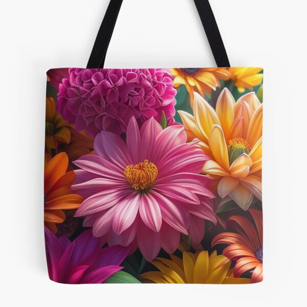 Item preview, Vibrant Arrangement of Multicolored Flowers in Full Bloom Close-Up designed and sold by Rue Design Company.