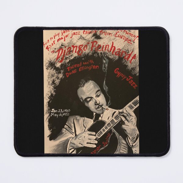 Item preview, Django Reinhardt Jazz musician acrylic painting designed and sold by ArtByAMReisig.
