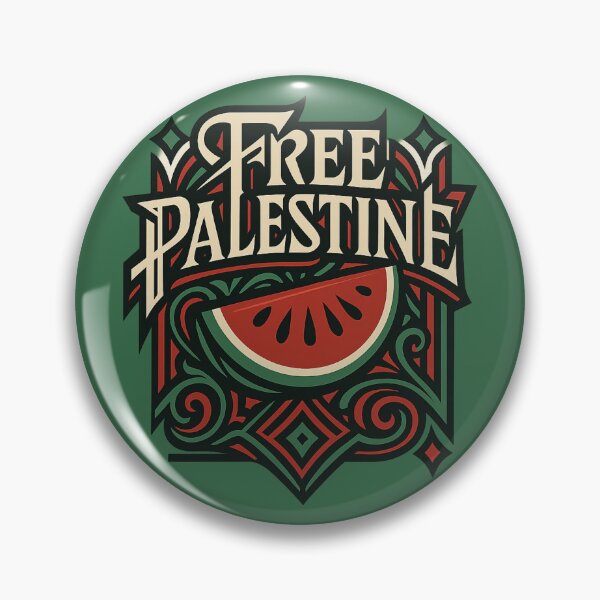 Item preview, Free Palestine – Watermelon Art with Traditional Arabic Motifs designed and sold by GirlyPopped.
