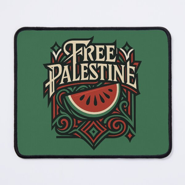 Item preview, Free Palestine – Watermelon Art with Traditional Arabic Motifs designed and sold by GirlyPopped.