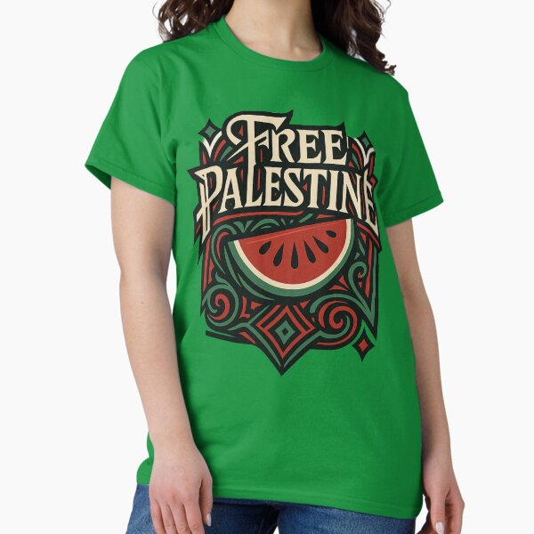 Item preview, Free Palestine – Watermelon Art with Traditional Arabic Motifs designed and sold by GirlyPopped.