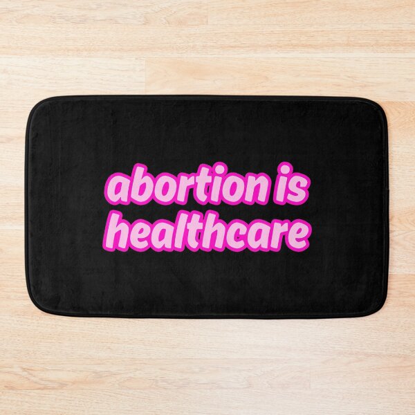 Item preview, abortion is healthcare_pink on pink outline designed and sold by quinnhopp.