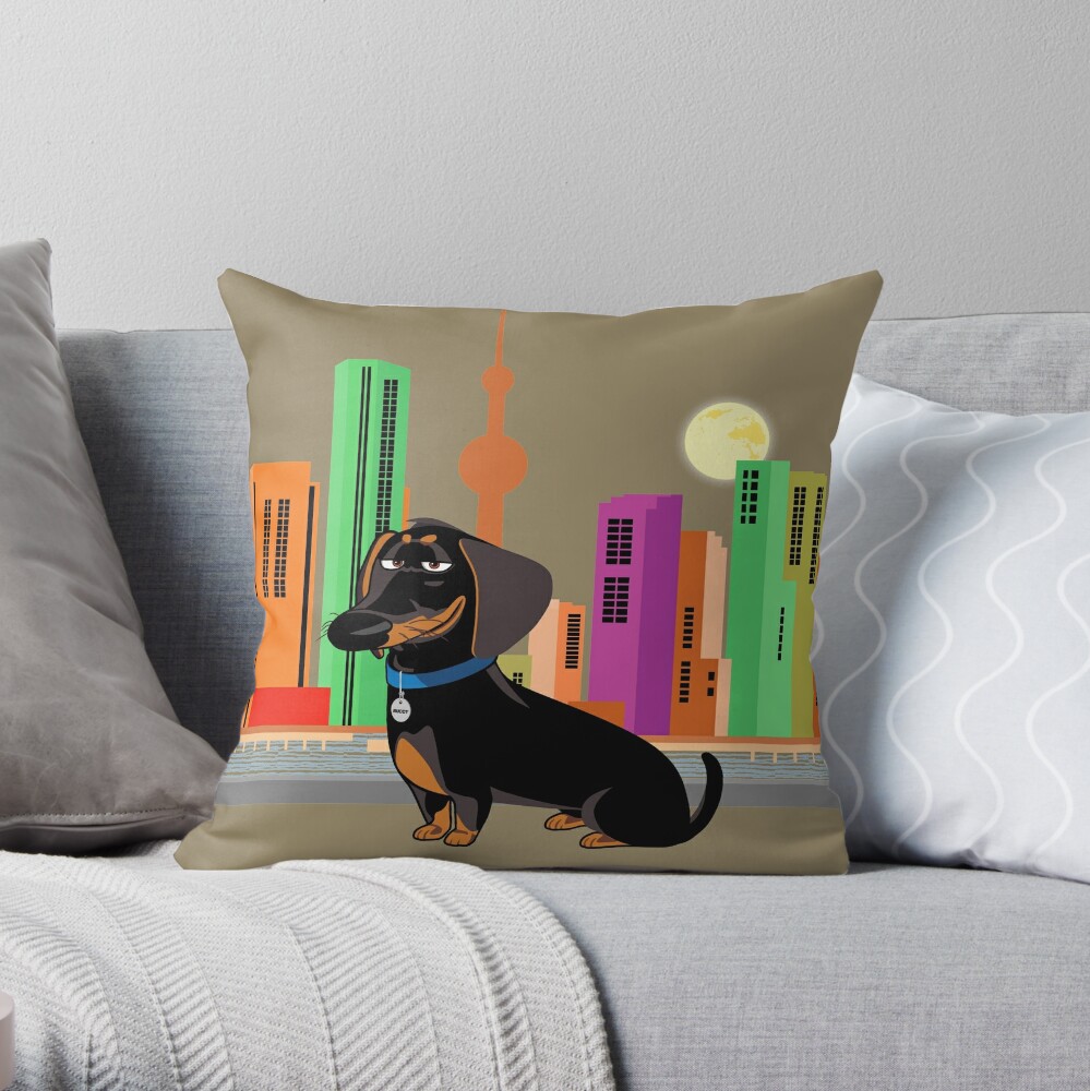 dachshund throw pillow